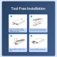 ORICO θήκη για 2x M.2 NVME SSD AM2C3-2N, 10Gbps, tool free, γκρι