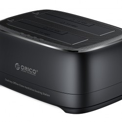 ORICO docking station για 2.5" ή 3.5" SATA HDD/SSD DD28U3-C, 2 θέσεων, 5Gbps, clone function, μαύρο