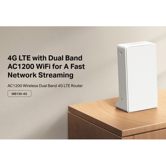 MERCUSYS router MB130-4G, 4G, 1200Mbps AC1200, V1.0