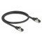 DELOCK καλώδιο δικτύου 80570, CAT 8.1 S/FTP, copper, 2000MHz, 0.50m, μαύρο