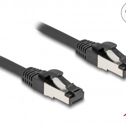DELOCK καλώδιο δικτύου 80571, CAT 8.1 S/FTP, copper, 2000MHz, 1m, μαύρο