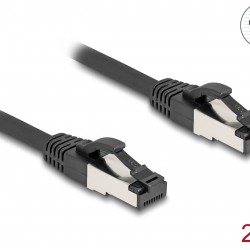 DELOCK καλώδιο δικτύου 80572, CAT 8.1 S/FTP, copper, 2000MHz, 2m, μαύρο