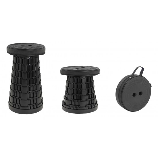 HOME USE πτυσσόμενο καρεκλάκι HUH-0262 με μαξιλάρι, αντοχή έως 250kg, 25.5x45.5cm, μαύρο