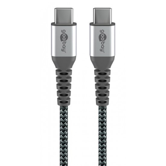 GOOBAY καλώδιο USB-C 79559, 60W, 480Mbps, 0.15m, μαύρο