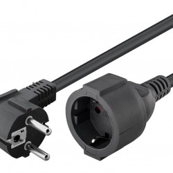 GOOBAY μπαλαντέζα προέκταση ρεύματος 94700, schuko, 3x 1.5mm², 2m, μαύρη