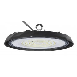 POWERTECH LED φωτιστικό καμπάνα PT-1557, 100W, 6500K, Φ30x4cm, IP65, μαύρο