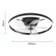 POWERTECH ανεμιστήρας οροφής PT-1560 με LED φως, 45W, Φ50x20cm, μαύρος