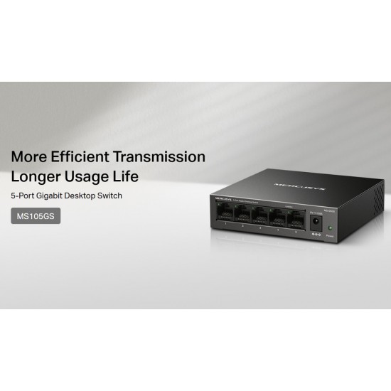 MERCUSYS desktop switch MS105GS, 5x Gigabit θύρες, V2.0