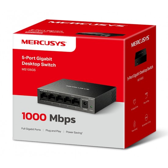MERCUSYS desktop switch MS105GS, 5x Gigabit θύρες, V2.0