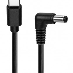 POWERTECH καλώδιο τροφοδοσίας USB-C σε DC CAB-UC097, 5.5x2.5mm, 1.5m, μαύρο