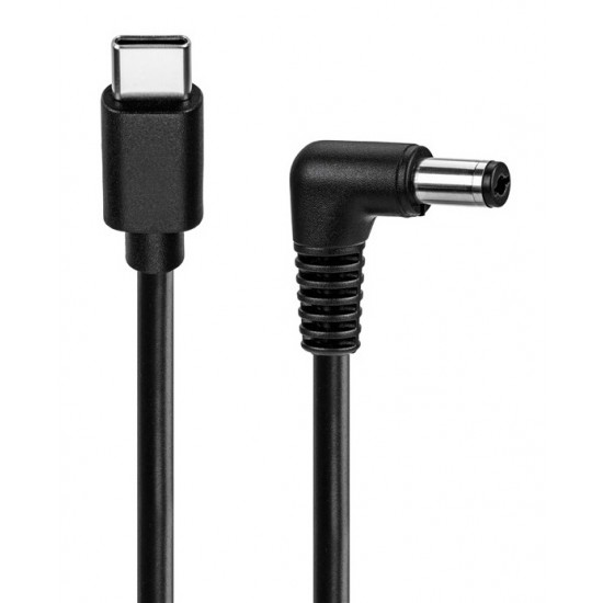 POWERTECH καλώδιο τροφοδοσίας USB-C σε DC CAB-UC097, 5.5x2.5mm, 1.5m, μαύρο