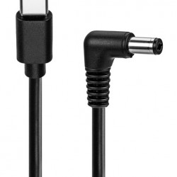 POWERTECH καλώδιο τροφοδοσίας USB-C σε DC CAB-UC100, 5.5x2.1mm, 1.5m, μαύρο