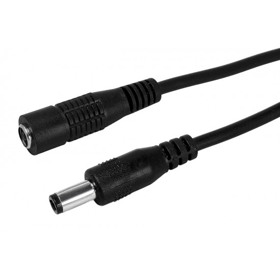 POWERTECH καλώδιο προέκτασης τροφοδοσίας CAB-H202, 5.5x2.5mm, 5m, μαύρο
