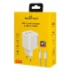 POWERTECH φορτιστής τοίχου PT-1577 με καλώδιο, USB-C, 65W, GaN, AVS, λευκός
