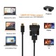 CABLETIME καλώδιο USB-C σε VGA CT-U31-CMVGA, 1080p/60Hz, 1.8m, μαύρο