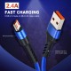 CABLETIME καλώδιο micro USB σε USB CT-C165-P05, 2.4A, 480Mbps, 1m, μπλε