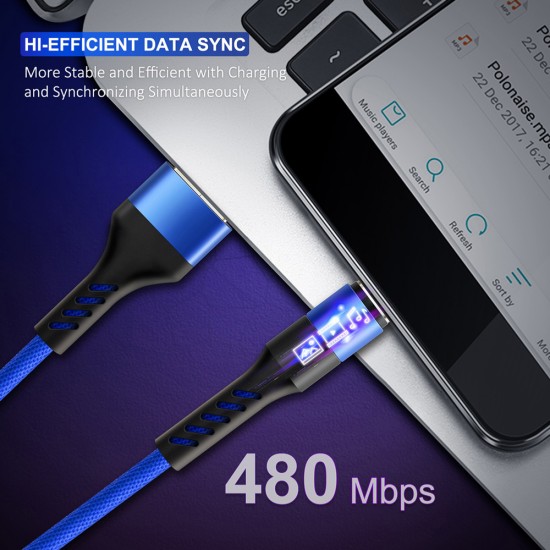 CABLETIME καλώδιο micro USB σε USB CT-C165-P05, 2.4A, 480Mbps, 1m, μπλε