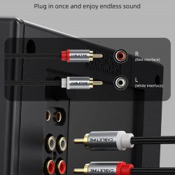 CABLETIME καλώδιο ήχου 2x RCA σε 2x RCA CT-RCA, 3m, μαύρο