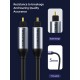CABLETIME καλώδιο ήχου Toslink CT-AV380-P04GN, gold plated, 5mm, 1m, μαύρο