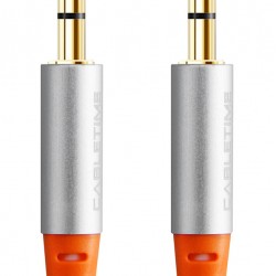 CABLETIME καλώδιο ήχου 3.5mm CT-AV311-P11G, gold plated, 3m, λευκό