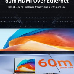 CABLETIME HDMI video extender CT-HEHD-FG60 μέσω καλωδίου RJ45, 1080p/60Hz, έως 60m