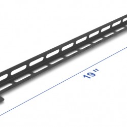 DELOCK cable management panel 67461 για rack 19", 0.5U, βάθος 50mm, μεταλλικό, μαύρο