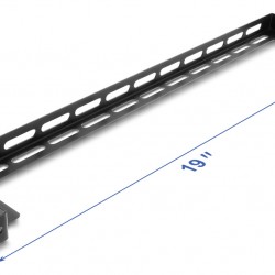 DELOCK cable management panel 67462 για rack 19", 0.5U, βάθος 80mm, μεταλλικό, μαύρο