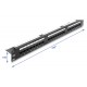DELOCK patch panel 91087 για rack 19", 1U, 24 θυρών, CAT 6 UTP, με LED, μαύρο