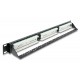 DELOCK patch panel 91087 για rack 19", 1U, 24 θυρών, CAT 6 UTP, με LED, μαύρο
