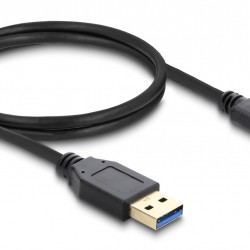 DELOCK καλώδιο USB-C σε USB 83870, 10Gbps, 1m, μαύρο