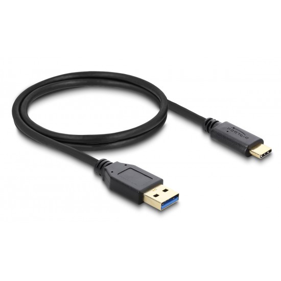 DELOCK καλώδιο USB-C σε USB 83870, 10Gbps, 1m, μαύρο