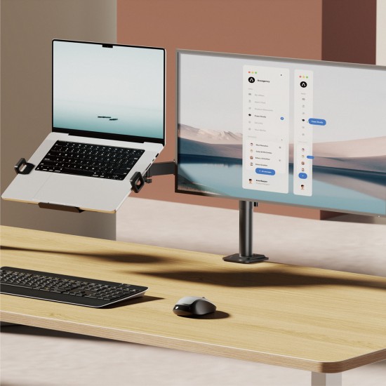 POWERTECH βάση γραφείου οθόνης & laptop PT-1569, 17-32", έως 10kg