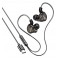 KAKUSIGA earphones με μικρόφωνο KSC-1300, USB-C σύνδεση, 10mm, 1.2m, μαύρα