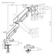 BRATECK βάση γραφείου οθόνης LDT114-C012, 17-40", έως 12kg