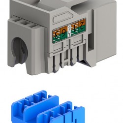 GOOBAY Keystone module RJ45 77951, CAT 6A UTP, slim & short, toolfree, γκρι
