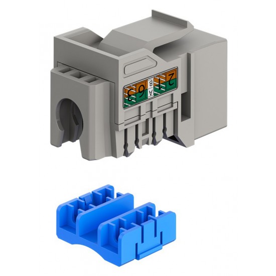 GOOBAY Keystone module RJ45 77951, CAT 6A UTP, slim & short, toolfree, γκρι