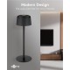 GOOBAY επιτραπέζιο φωτιστικό 77675, 3000K, dimmable, επαναφορτιζόμενο, μαύρο
