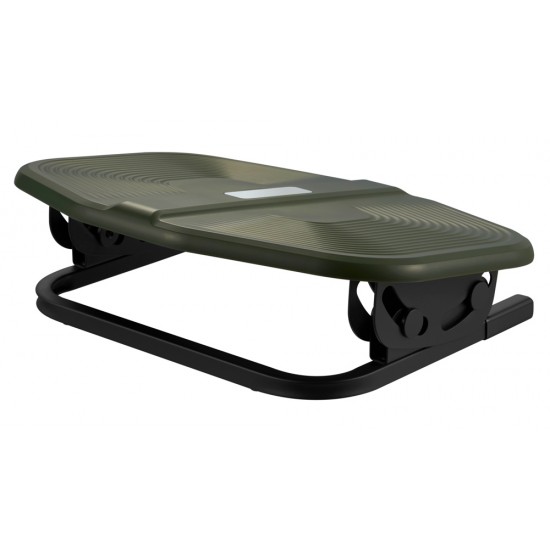 POWERTECH υποπόδιο γραφείου PT-1566 με ρυθμιζόμενη κλίση, μαύρο/λαδί