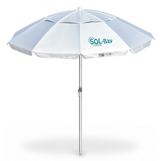 BRUNO ομπρέλα παραλίας αλουμινίου SOL-BAY BRN-0286, 2m, UPF 50+, σκελετός Fiberglass, ρυθμιζόμενη