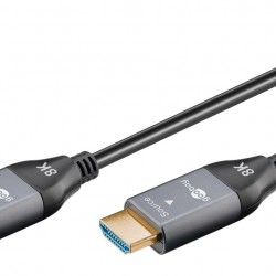 GOOBAY καλώδιο HDMI 2.1 65558 με Ethernet, AOC, 8K/60Hz, 48 Gbps, 10m, μαύρο