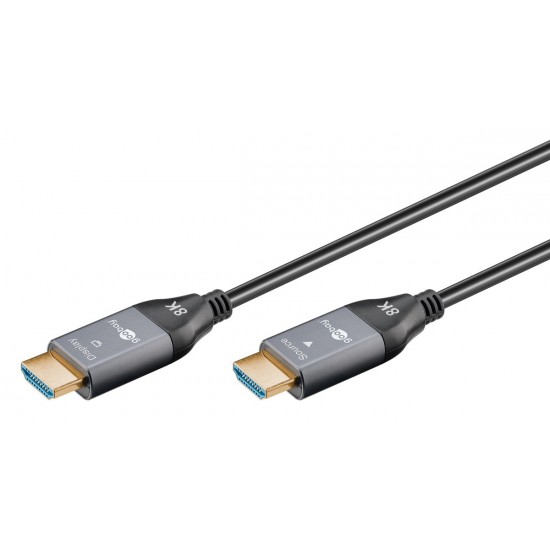GOOBAY καλώδιο HDMI 2.1 65560 με Ethernet, AOC, 8K/60Hz, 48 Gbps, 30m, μαύρο