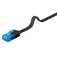 GOOBAY καλώδιο δικτύου 96301, CAT 6A U/UTP, flat, 500MHz, Copper, 0.50m, μαύρο