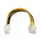 POWERTECH καλώδιο για MB 4pin θηλυκό σε 8pin αρσενικό CAB-W007, 20cm