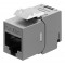 GOOBAY Keystone module RJ45 77942, CAT 6A STP, slim & short, toolfree, ασημί