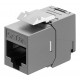 GOOBAY Keystone module RJ45 77942, CAT 6A STP, slim & short, toolfree, ασημί