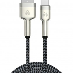 POWERTECH καλώδιο USB-C σε USB PTR-0199, PD 60W, 480Mbps, 1m, μαύρο/γκρι