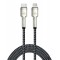 POWERTECH καλώδιο Lightning σε USB-C PTR-0200, PD 27W, 480Mbps, 1m, μαύρο/γκρι