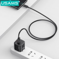 USAMS καλώδιο USB-C σε USB SJ777, 3A, 480Mbps, 1m, μαύρο