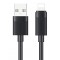 USAMS καλώδιο Lightning σε USB SJ778, 2.4A, 480Mbps, 1m, μαύρο
