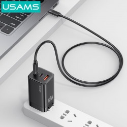 USAMS καλώδιο USB-C SJ780, 60W, 480Mbps, 1m, μαύρο